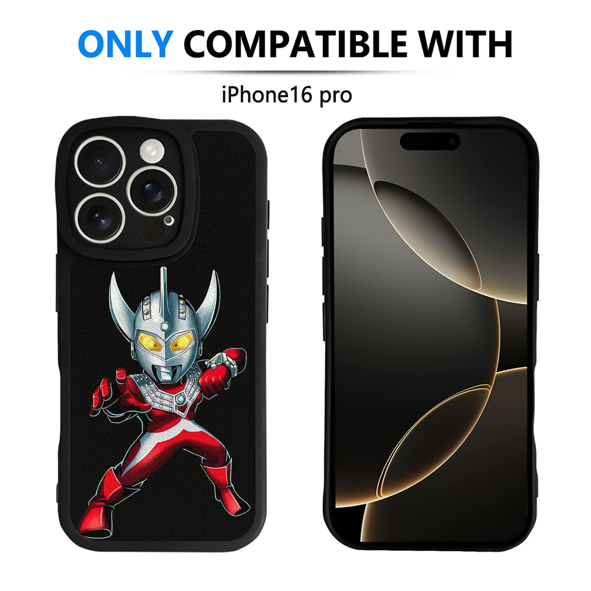 （画像用） ウルトラマン Ultraman 【iPhone 16シリーズ対応】シリコンスマホケース（レザー調） 材質：シリコン